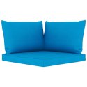 Ogrodowa sofa 2-os. z palet, jasnoniebieskie poduszki, sosna Lumarko!