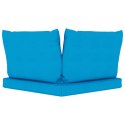  Ogrodowa sofa 2-os. z palet, jasnoniebieskie poduszki, sosna Lumarko!