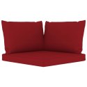  Ogrodowa sofa 2-os. z palet, z bordowymi poduszkami, sosna Lumarko!