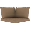  Ogrodowa sofa 2-os. z palet, z poduszkami taupe, drewno sosnowe Lumarko!