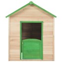  Domek do zabawy dla dzieci, drewno jodłowe, zielony Lumarko!