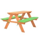  Dziecięcy stolik piknikowy z ławkami, 89x79x50 cm, lita jodła Lumarko!