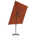  Wiszący parasol na słupku stalowym, terakotowy, 250x250 cm Lumarko!