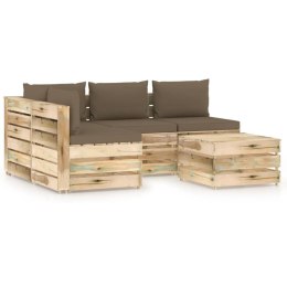  5-cz. zestaw wypoczynkowy do ogrodu, z poduszkami, drewniany Lumarko!