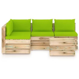  5-cz. zestaw wypoczynkowy do ogrodu, z poduszkami, drewniany Lumarko!