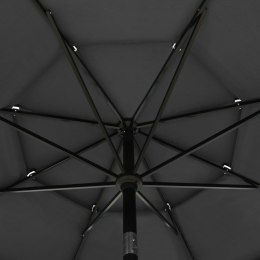  3-poziomowy parasol na aluminiowym słupku, antracytowy, 3,5 m Lumarko!