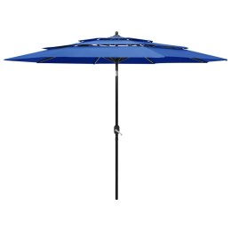  3-poziomowy parasol na aluminiowym słupku, lazurowy, 3 m Lumarko!
