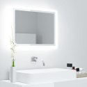  Lustro łazienkowe z LED, białe na wysoki połysk, 60x8,5x37 cm Lumarko!