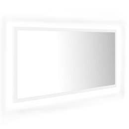  Lustro łazienkowe z LED, białe, 90 x 8,5 x 37 cm, płyta wiórowa Lumarko!