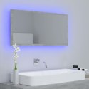  Lustro łazienkowe z LED, szarość betonu, 90x8,5x37 cm, płyta Lumarko!