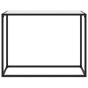  Stolik konsolowy, biały, 100x35x75 cm, szkło hartowane Lumarko!
