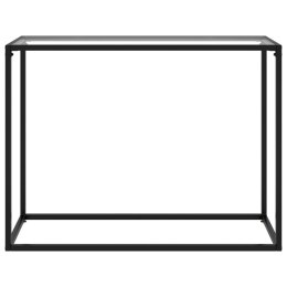  Stolik konsolowy, przezroczysty, 100x35x75 cm, szkło hartowane Lumarko!