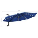  Parasol ścienny z LED, na metalowym słupku, 300 cm, niebieski Lumarko!
