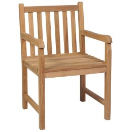 Krzesła ogrodowe, 4 szt., kremowe poduszki, drewno tekowe Lumarko!
