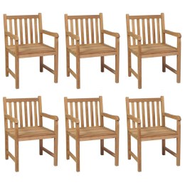  Krzesła ogrodowe z poduszkami taupe, 6 szt., drewno tekowe Lumarko!