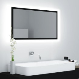  Lustro łazienkowe LED, czarne, 80x8,5x37 cm, płyta wiórowa Lumarko!