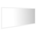  Lustro łazienkowe z LED, białe, 100x8,5x37 cm, płyta wiórowa Lumarko!
