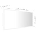  Lustro łazienkowe z LED, białe, 100x8,5x37 cm, płyta wiórowa Lumarko!