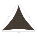  Żagiel przeciwsłoneczny, 160 g/m², brązowy, 4x4x4 m, HDPE Lumarko!