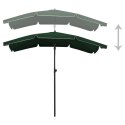  Parasol ogrodowy na słupku, 200x130 cm, zielony Lumarko!