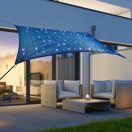  Żagiel przeciwsłoneczny z 100 LED, jasnoniebieski, 2x3 m Lumarko!