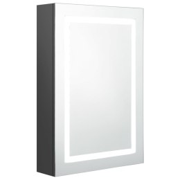 Szafka łazienkowa z lustrem i LED, szara, 50x13x70 cm Lumarko!