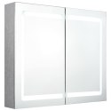  Szafka łazienkowa z lustrem i LED, szarość betonu, 80x12x68 cm Lumarko!