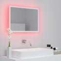  Lustro łazienkowe z LED, białe, 60x8,5x37 cm, płyta wiórowa Lumarko!
