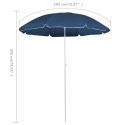  Parasol ogrodowy na stalowym słupku, niebieski, 180 cm Lumarko!