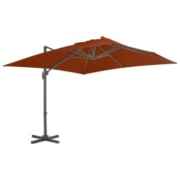  Wiszący parasol na słupku aluminiowym, terakotowy, 300x300 cm Lumarko!
