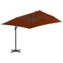  Wiszący parasol na słupku aluminiowym, terakotowy, 300x300 cm Lumarko!