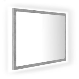 Lumarko Lustro łazienkowe z LED, szarość betonu, 60x8,5x37 cm, płyta