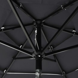  3-poziomowy parasol na aluminiowym słupku, antracytowy, 2 m Lumarko!