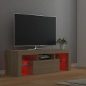  Szafka pod TV z oświetleniem LED, dąb sonoma, 120x35x40 cm Lumarko!