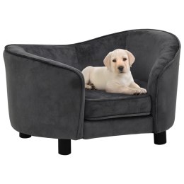  Sofa dla psa, ciemnoszara, 69x49x40 cm, pluszowa Lumarko!
