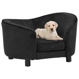  Sofa dla psa, czarna, 69x49x40 cm, pluszowa Lumarko!
