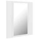  Szafka łazienkowa z lustrem i LED, biała, 40x12x45 cm Lumarko!