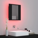  Szafka łazienkowa z lustrem i LED, czarna, 40x12x45 cm Lumarko!