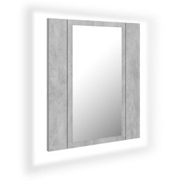  Szafka łazienkowa z lustrem i LED, szarość betonu, 40x12x45 cm Lumarko!
