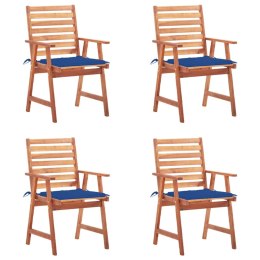  Krzesła ogrodowe z poduszkami, 4 szt., lite drewno akacjowe Lumarko!