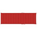  Leżak z czerwoną poduszką, impregnowane drewno sosnowe Lumarko!