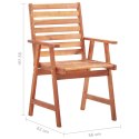  Krzesła ogrodowe z poduszkami, 4 szt., lite drewno akacjowe Lumarko!