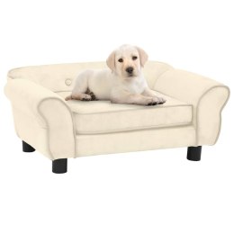  Sofa dla psa, kremowa, 72x45x30 cm, pluszowa Lumarko!