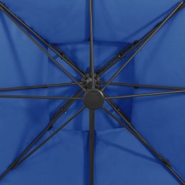 Lumarko  Parasol wiszący z podwójną czaszą, 300x300 cm, lazurowy