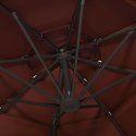   4-poziomowy parasol na aluminiowym słupku, terakotowy, 3x3 m Lumarko!