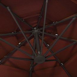 Lumarko  4-poziomowy parasol na aluminiowym słupku, terakotowy, 3x3 m