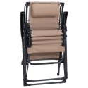  Składane krzesło tarasowe, kolor taupe, tworzywo textilene Lumarko!