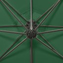  Wiszący parasol z lampkami LED i słupkiem, zielony, 300 cm Lumarko!