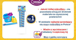 Gosia Komplet Wiadro+Mop Z Drążkiem 3 Częściowym 6984..