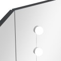  Toaletka narożna z oświetleniem LED, szara, 111 x 54 x 141,5 cm Lumarko!